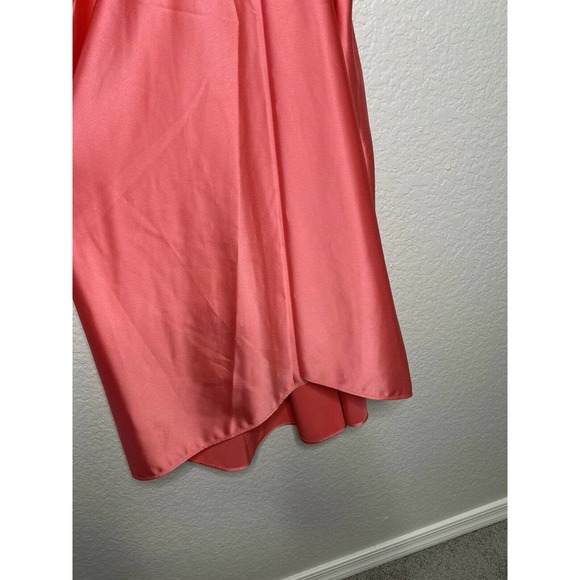 NEW Cedric Charlier Satin Pink Draped Midi Dress $520 US 12 IT 46 - Picture 5 of 11